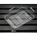 Pet Clear Plastic Compartment Take Away Salad Food Container Tray 3